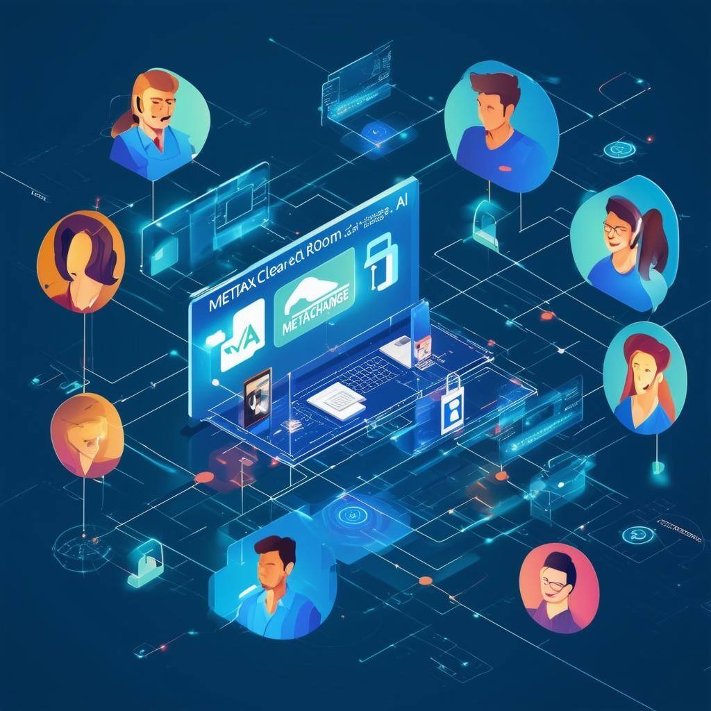 The image portrays a sleek, modern digital workspace designed for collaboration and interaction